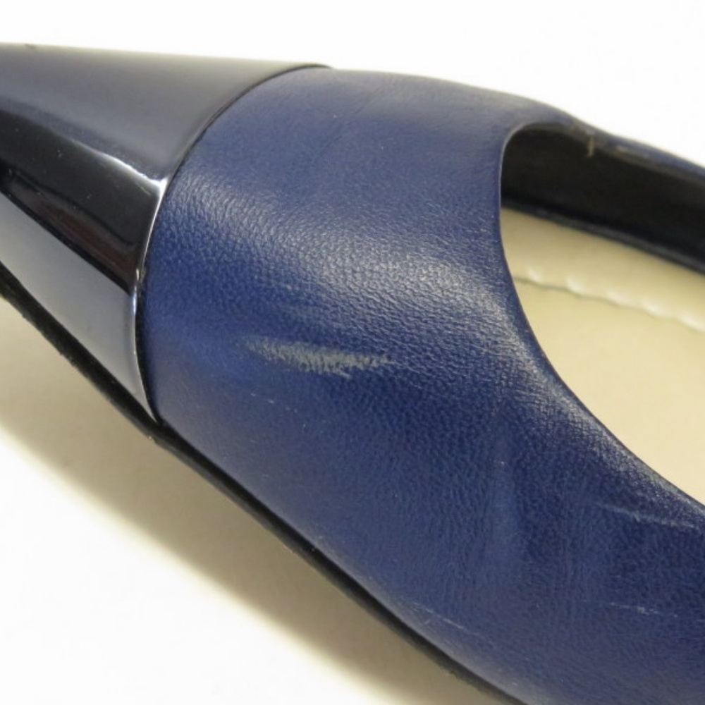 Christian Dior Ballet Flats Navy Leather Size 36 - Picture 6 of 8